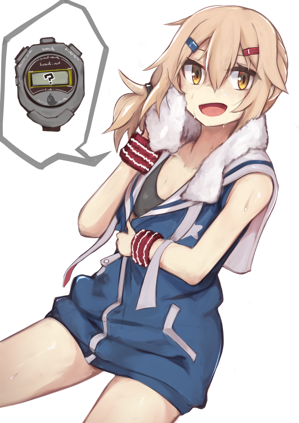 1girl, azur_lane, bangs, blonde_hair, breasts, commentary_request, drying, hair_between_eyes