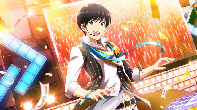 black-hair, dress, fuyumi_jun, green_eyes, idolmaster, idolmaster_side-m, idolmaster_side-m_live_on_stage, short_hair