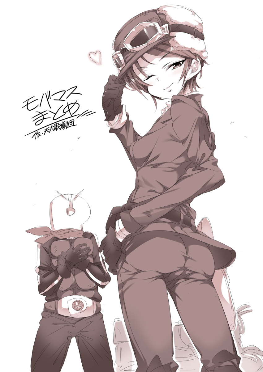 1boy, 1girl, absurdres, alabaster_(artist), commentary_request, cosplay, gloves, goggles