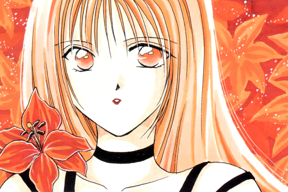 ayashi_no_ceres, flower, lipstick, mikage_aya, orange, tagme
