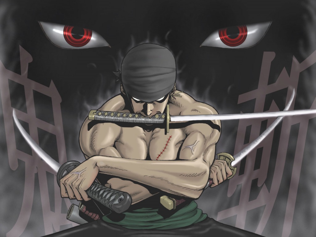 bandana, dracule_mihawk, dual_wield, dual_wielding, dugan, eyes, katana, male