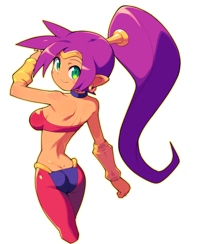 1girl, ass, blue_choker, breasts, butt_crack, choker, closed_mouth, dark_skin