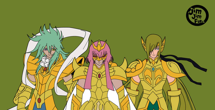 aquarius_tokisada, armor, gold_saints, saint_seiya_omega, scorpio_sonia, virgo_fudo