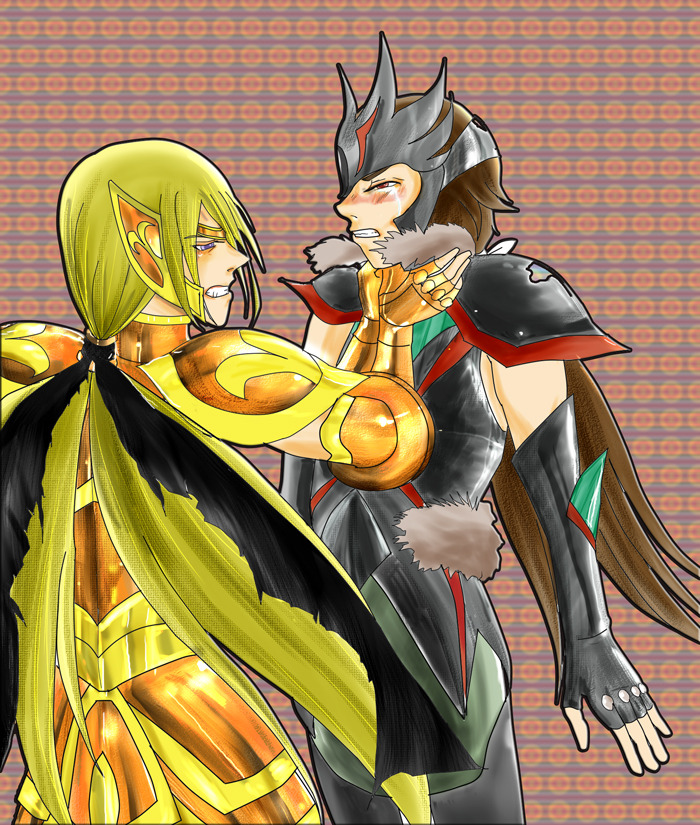 aquarius_tokisada, armor, bronze_saints, gold_saints, saint_seiya_omega, strangling, wolf_haruto