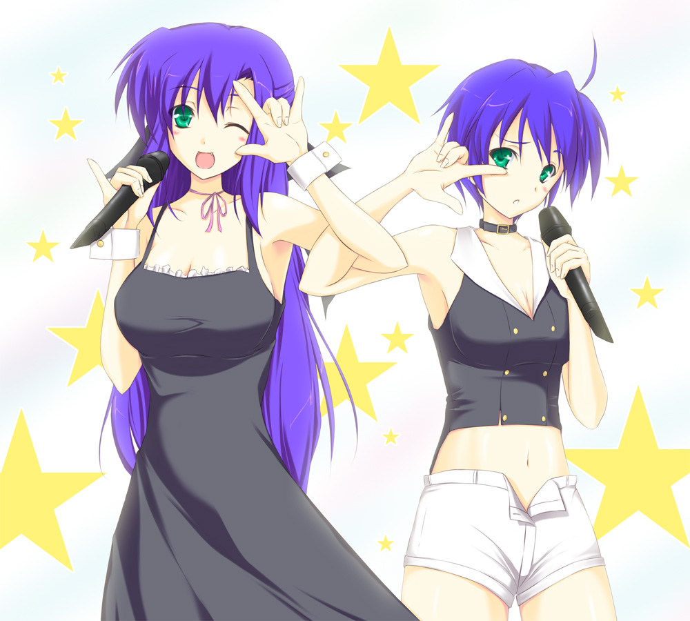 \m/, dress, ginga_nakajima, green_eyes, indigorabbit, long_hair, macross, macross_frontier