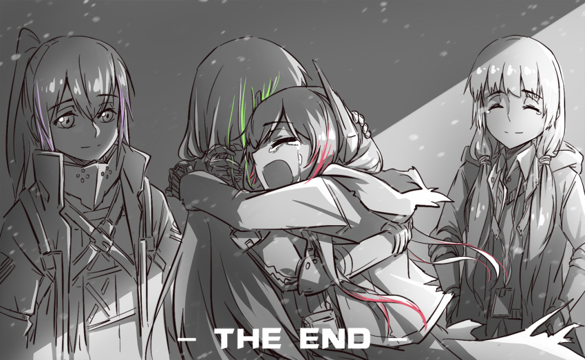 a_bao, anti-rain_(girls_frontline), closed_eyes, commentary_request, crying, english_text, eyebrows_visible_through_hair, girls_frontline