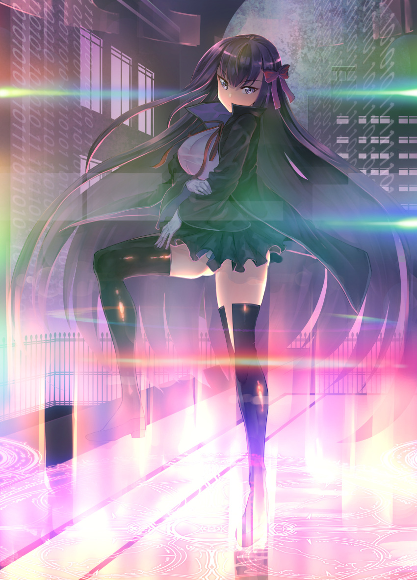 1girl, absurdres, bangs, bb_(fate)_(all), bb_(fate/extra_ccc), black_coat, black_footwear, boots