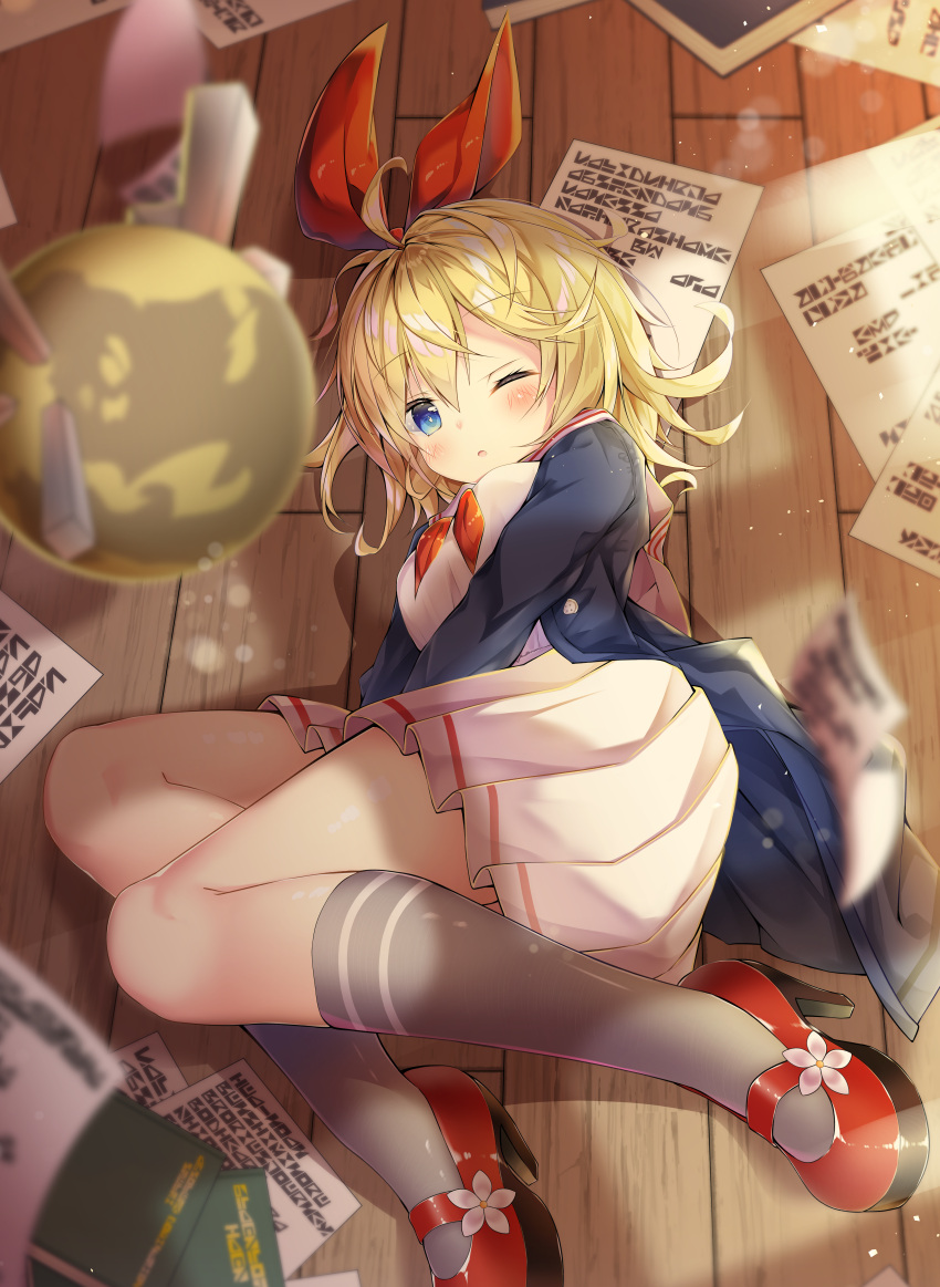 1girl, absurdres, ahoge, bangs, blonde_hair, blue_cardigan, blue_eyes, blush