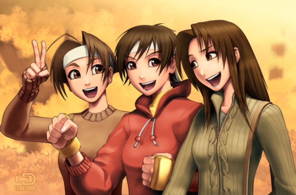 chitose_kei, justice_gakuen, kasugano_sakura, multiple_girls, omar_dogan, rival_schools, shiritsu_justice_gakuen, street_fighter