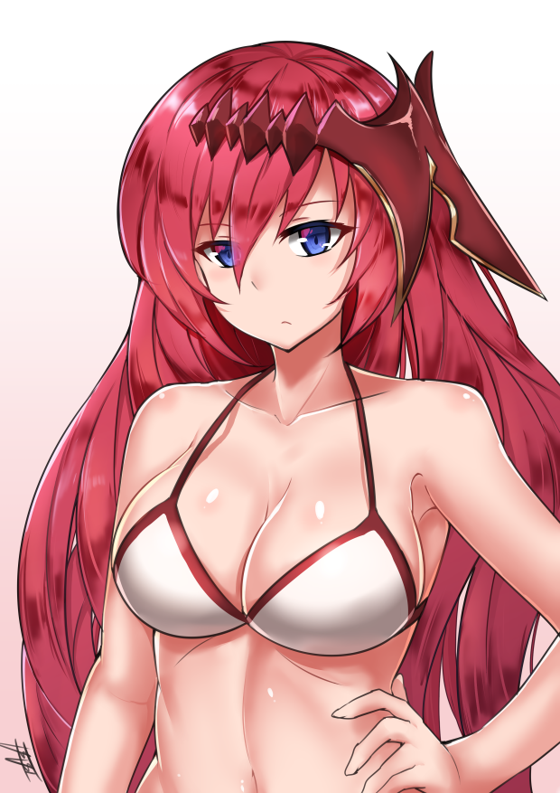 1girl, armpits, bangs, bare_arms, bare_shoulders, bikini, blue_eyes, blush