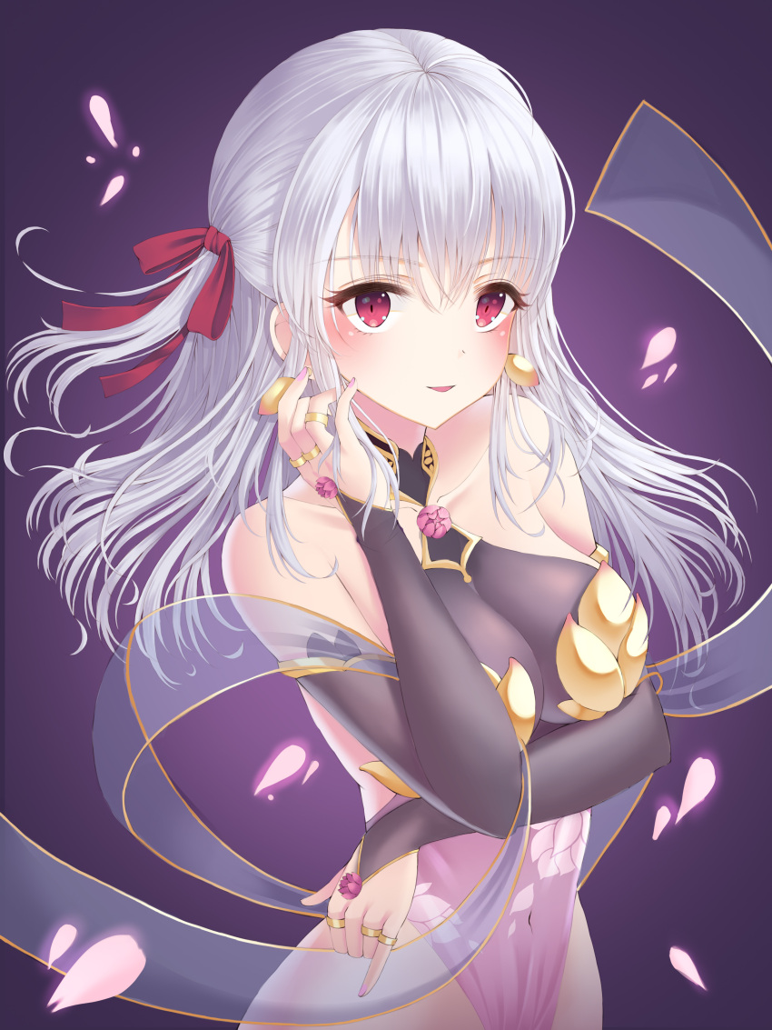 1girl, absurdres, armor, bangs, bare_shoulders, bikini_armor, blush, breasts