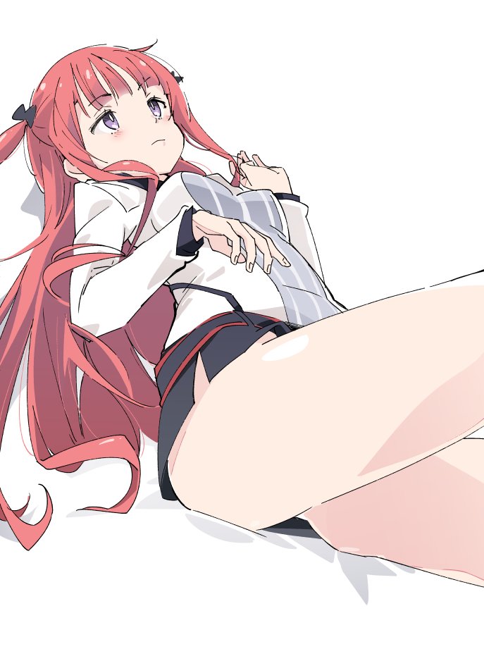 1girl, arca_(summon_night), black_bow, bow, closed_mouth, eyebrows_visible_through_hair, hair_bow, ixy