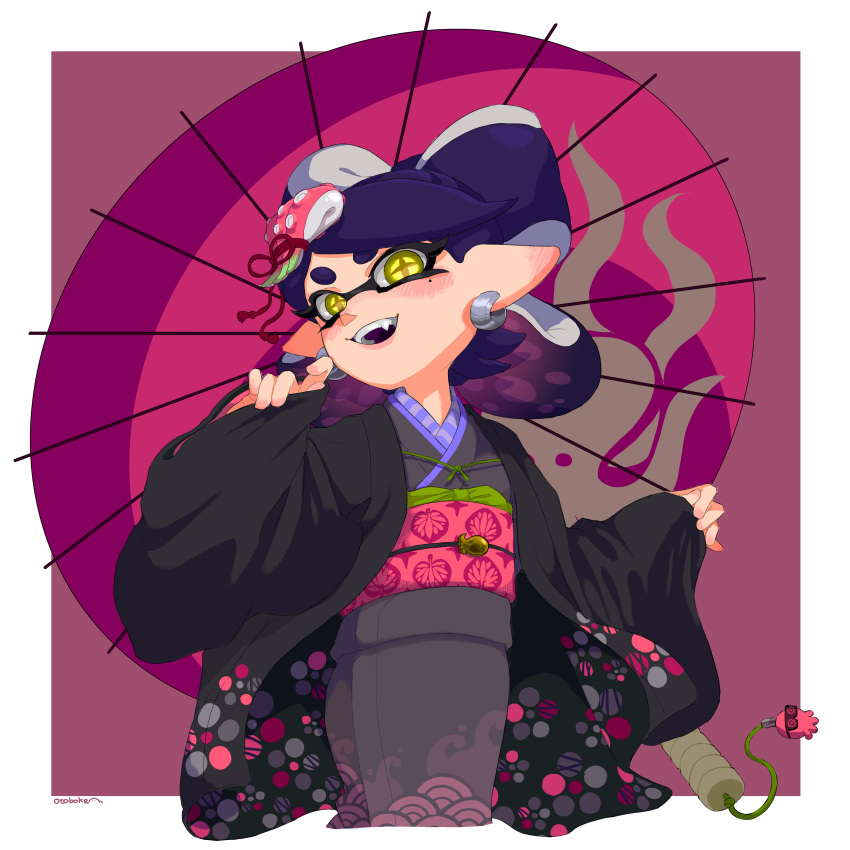 +_+, 1girl, :d, absurdres, artist_name, blush, callie_(splatoon), domino_mask