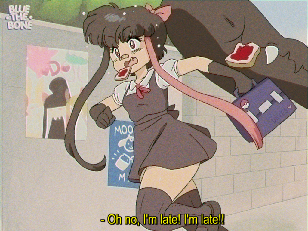 1girl, artist_name, bag, bandaid, bandaid_on_nose, bangs, bluethebone, borrowed_character