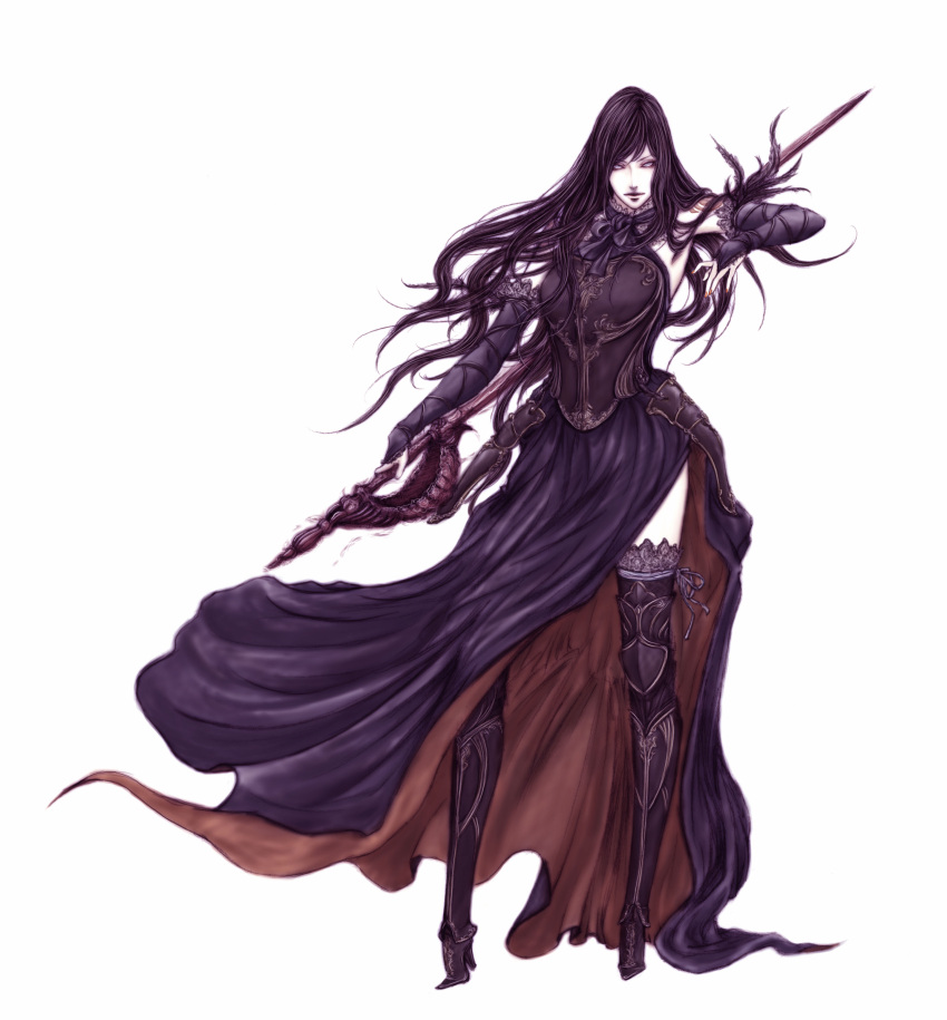 black_hair, blue_eyes, boots, castlevania, castlevania:_order_of_ecclesia, daburoku, dress, elbow_gloves