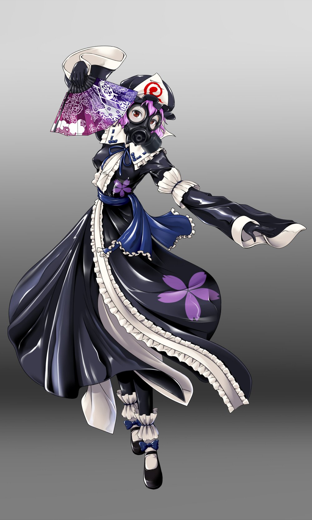 1girl, adapted_costume, black_dress, bodysuit, bodysuit_under_clothes, commentary_request, covered_nipples, dress