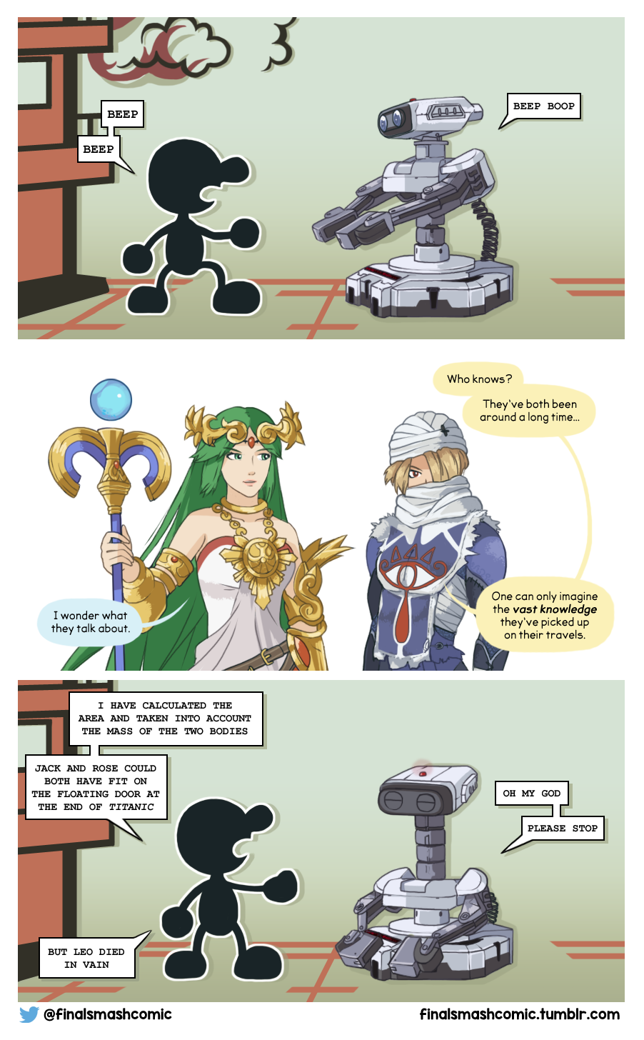2girls, 2others, finalsmashcomic, game_&amp;_watch, goddess, kid_icarus, mr._game_&amp;_watch, nintendo