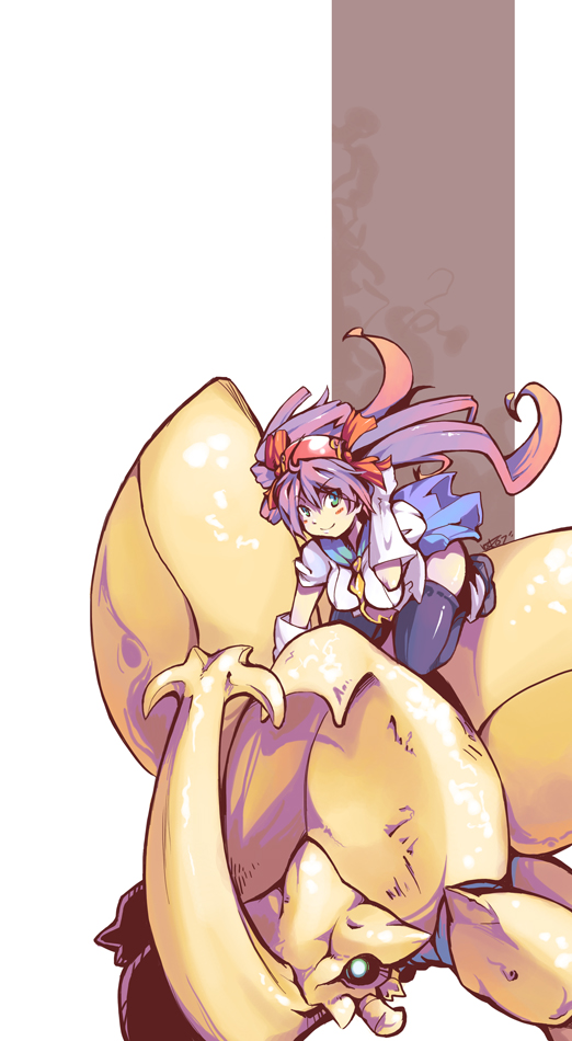 beetle, blush, cave_(developer), eric_muentes, gloves, green_eyes, headdress, insect
