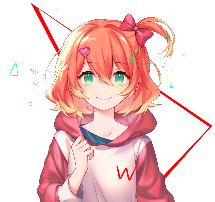 1girl, absurdres, blonde_hair, bow, eyebrows_visible_through_hair, freyja_wion, green_eyes, hair_between_eyes