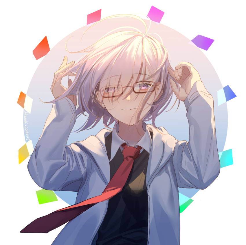 1girl, anier, black_shirt, eyebrows_visible_through_hair, eyes_visible_through_hair, fate/grand_order, fate_(series), floating_hair