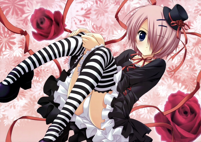 akane-iro_ni_somaru_saka, akane_iro_ni_somaru_saka, blue_eyes, gothic, gothic_lolita, hat, highres, lolita_fashion