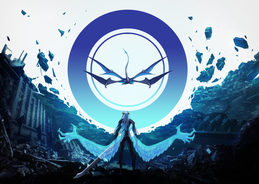 2boys, alternate_form, ass, back, debris, demon_boy, destruction, devil_may_cry