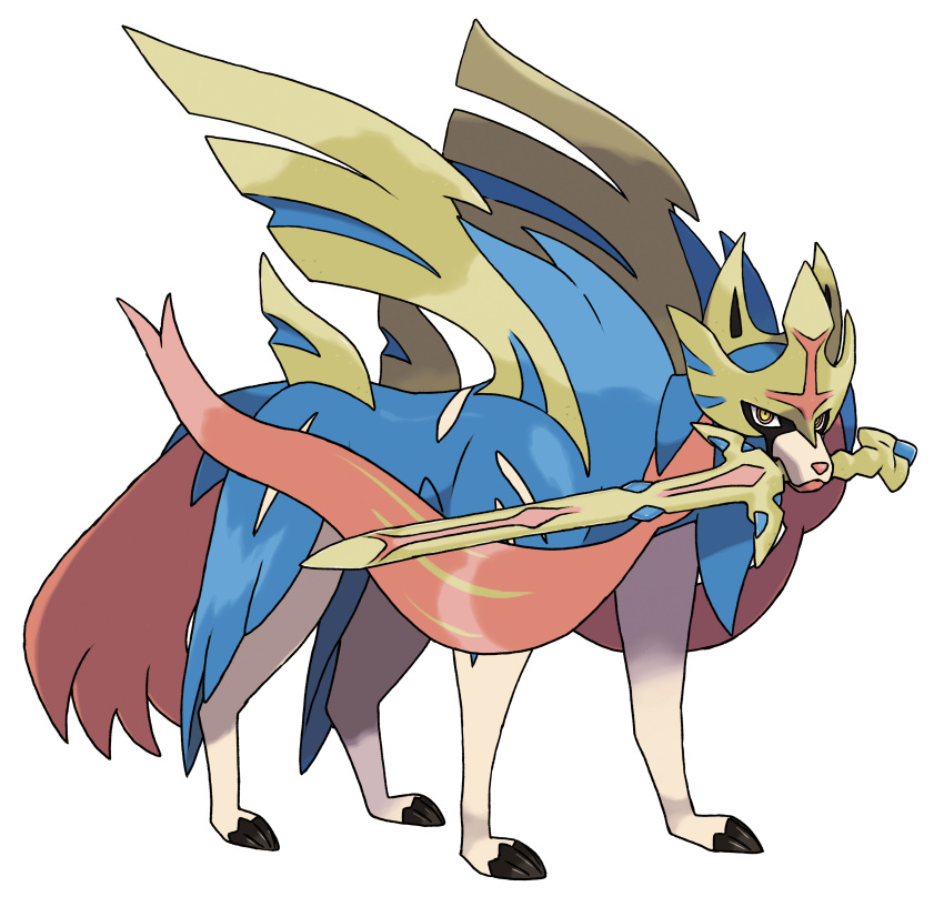 absurdres, artist_request, closed_mouth, full_body, gen_8_pokemon, highres, holding, holding_sword