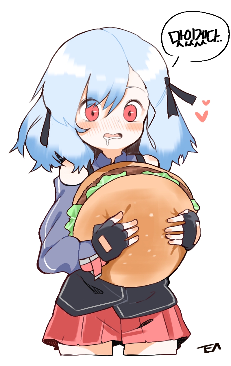 1girl, bangs, bare_shoulders, black_gloves, black_ribbon, blue_hair, blue_jacket, blush