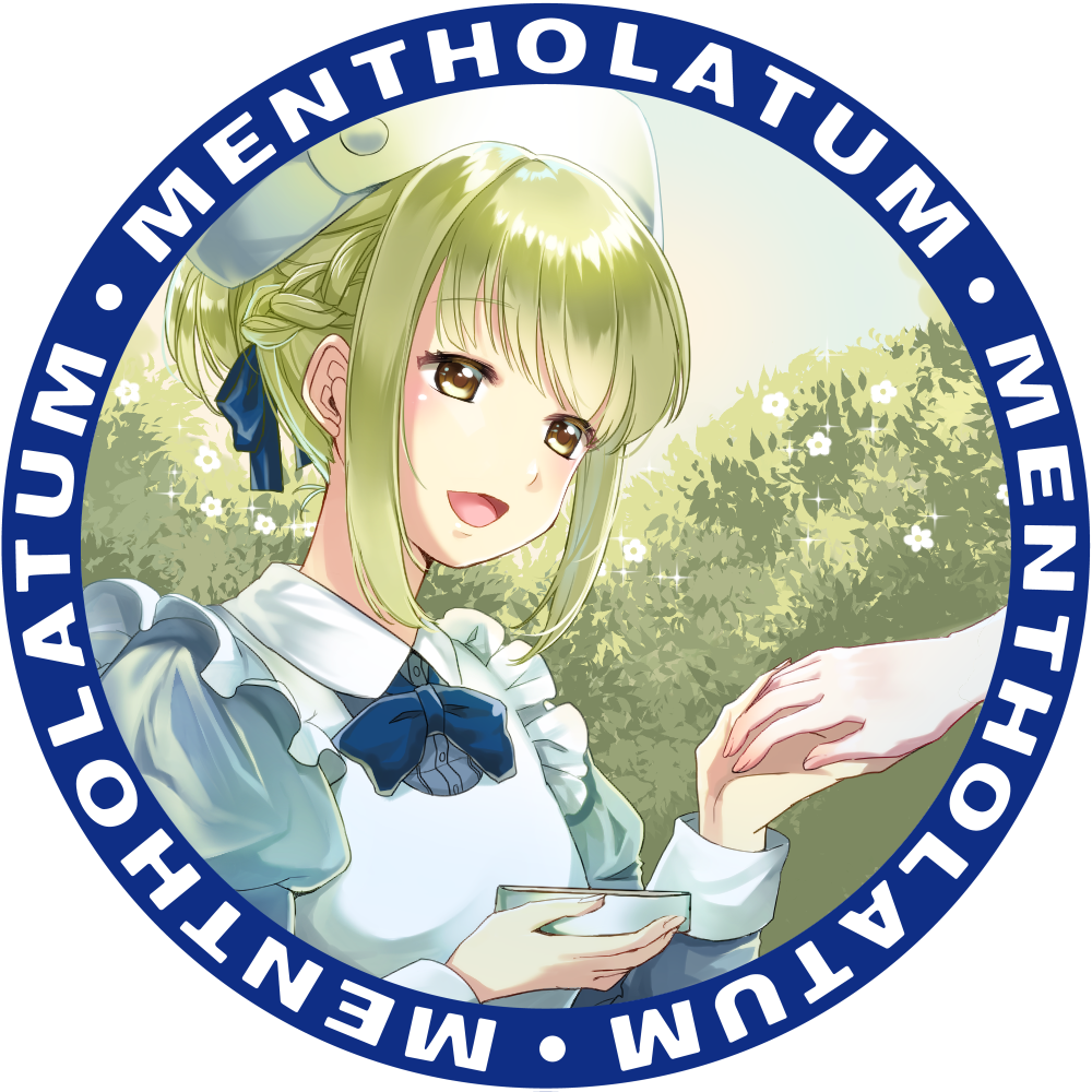 1girl, bangs, blonde_hair, blue_bow, bow, braid, bush, copyright_name