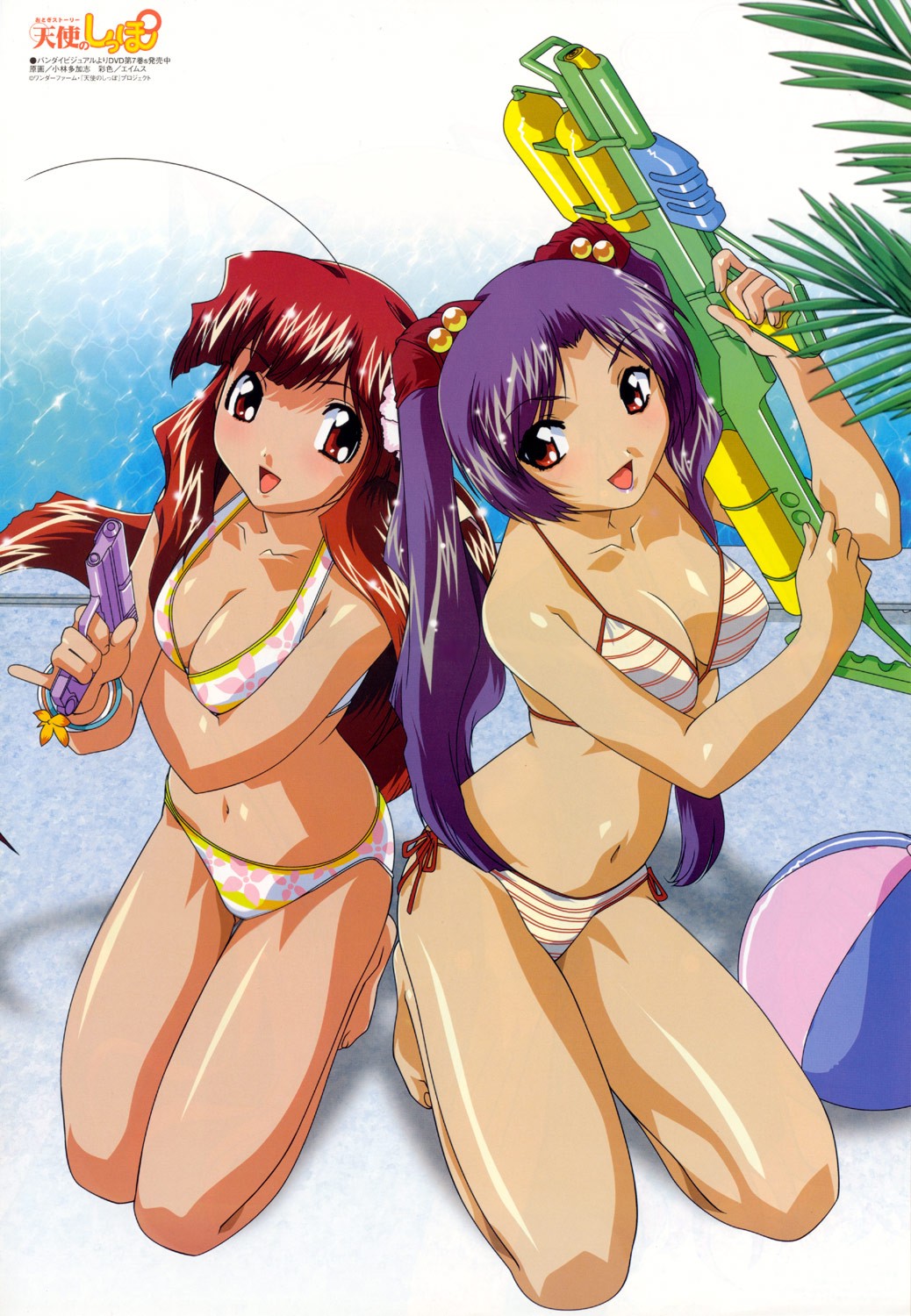 ball, beachball, bikini, breasts, cleavage, highres, kingyo_no_ran, kitsune_no_akane