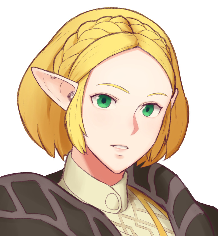 1girl, absurdres, alternate_hair_length, alternate_hairstyle, bangs, braid, face, forehead