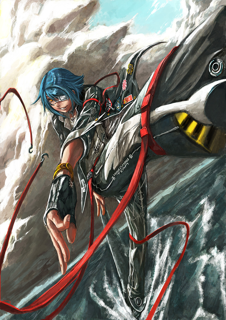 eyepatch, highres, shonensan, wanijima_agito