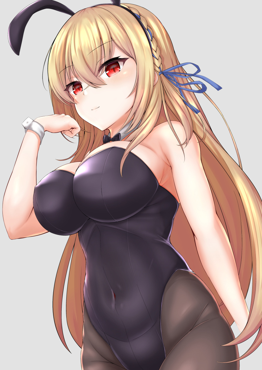 1girl, absurdres, animal_ears, annpannmenn_(anpanmenkosian), azur_lane, bangs, bare_shoulders, black_bow