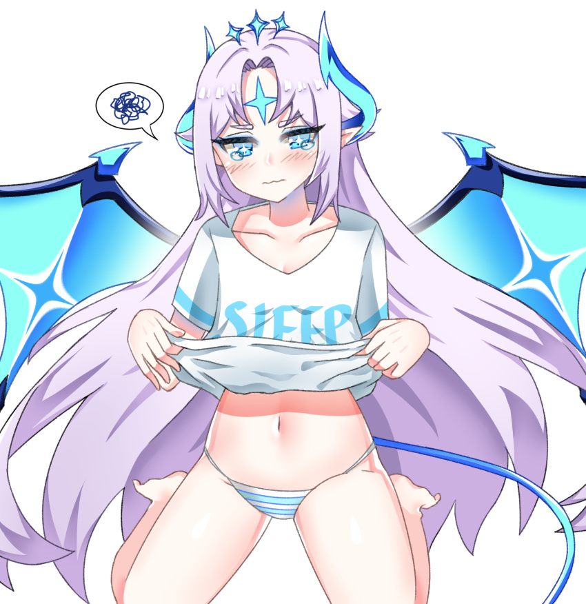 +_+, 1girl, barefoot, blue_eyes, blue_wings, blush, closed_mouth, collarbone