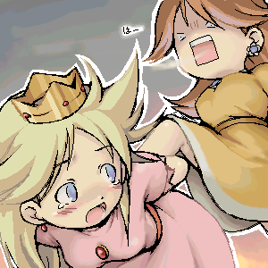nintendo, princess_daisy, princess_peach, step, super_mario_bros.