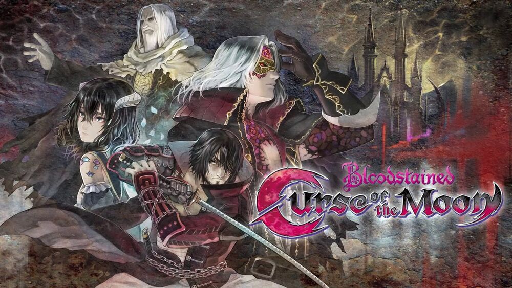 1girl, alfred_(bloodstained), black_hair, bloodstained:_curse_of_the_moon, bloodstained:_ritual_of_the_night, blue_eyes, breasts, brown_hair