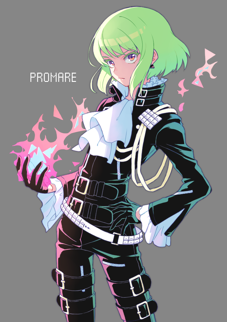 1boy, belt, black_gloves, black_jacket, blonde_hair, cravat, earrings, fire