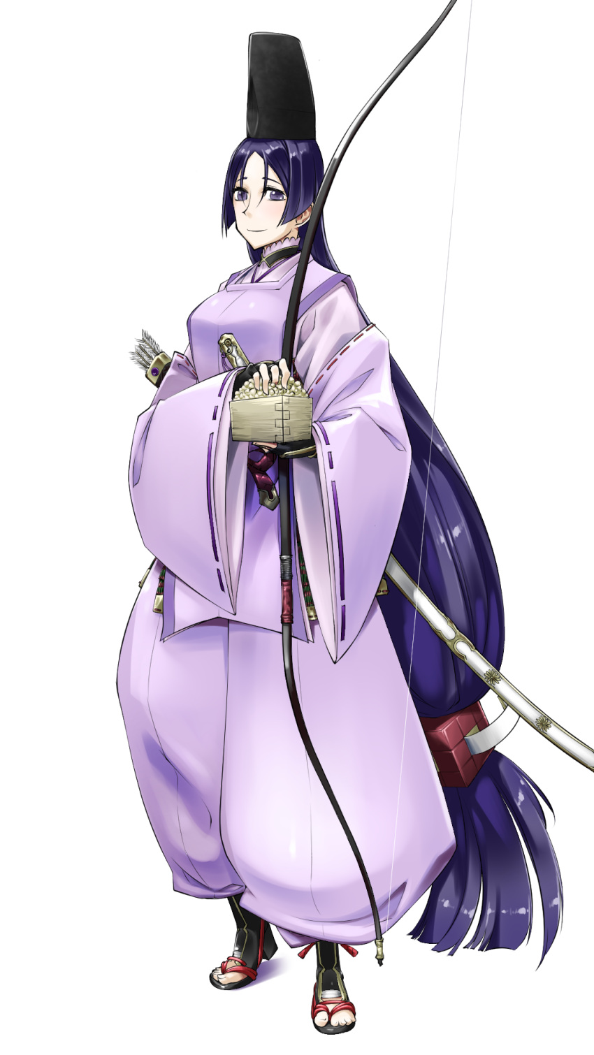 armor, bangs, beans, black_gloves, bow_(weapon), breasts, curvy, fate/grand_order