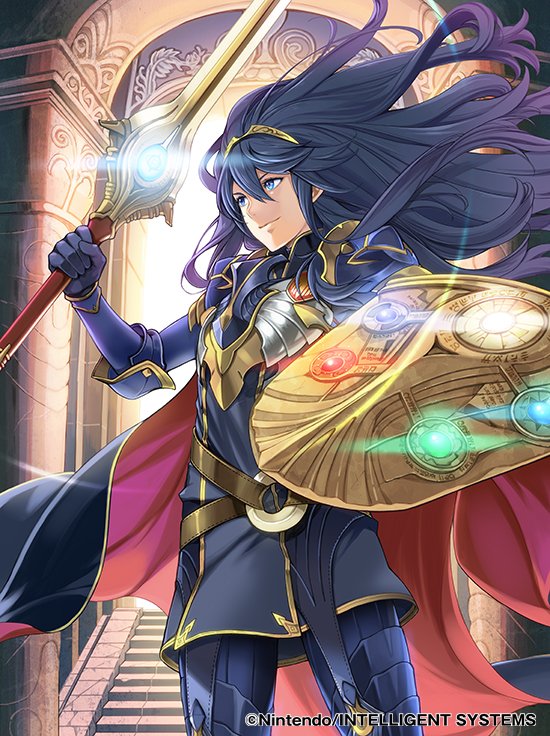 1girl, bangs, blue_eyes, blue_hair, boots, breastplate, cape, closed_mouth
