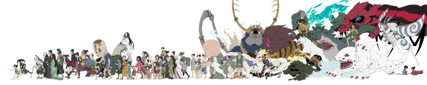 6+boys, 6+girls, 6+others, absolutely_everyone, absurdres, amanojaku_(dororo), biwamaru, black_hair