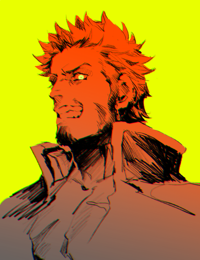 1boy, beard, chest, commentary_request, epaulettes, facial_hair, fate/grand_order, fate_(series)
