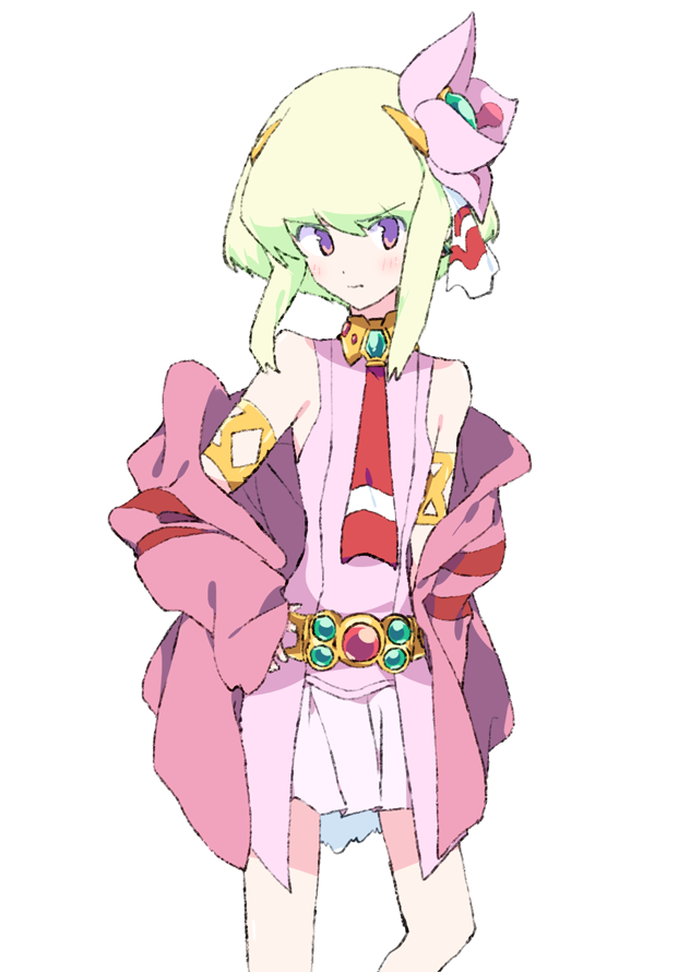 +_+, 1boy, androgynous, armlet, blonde_hair, cosplay, crossdressinging, dress