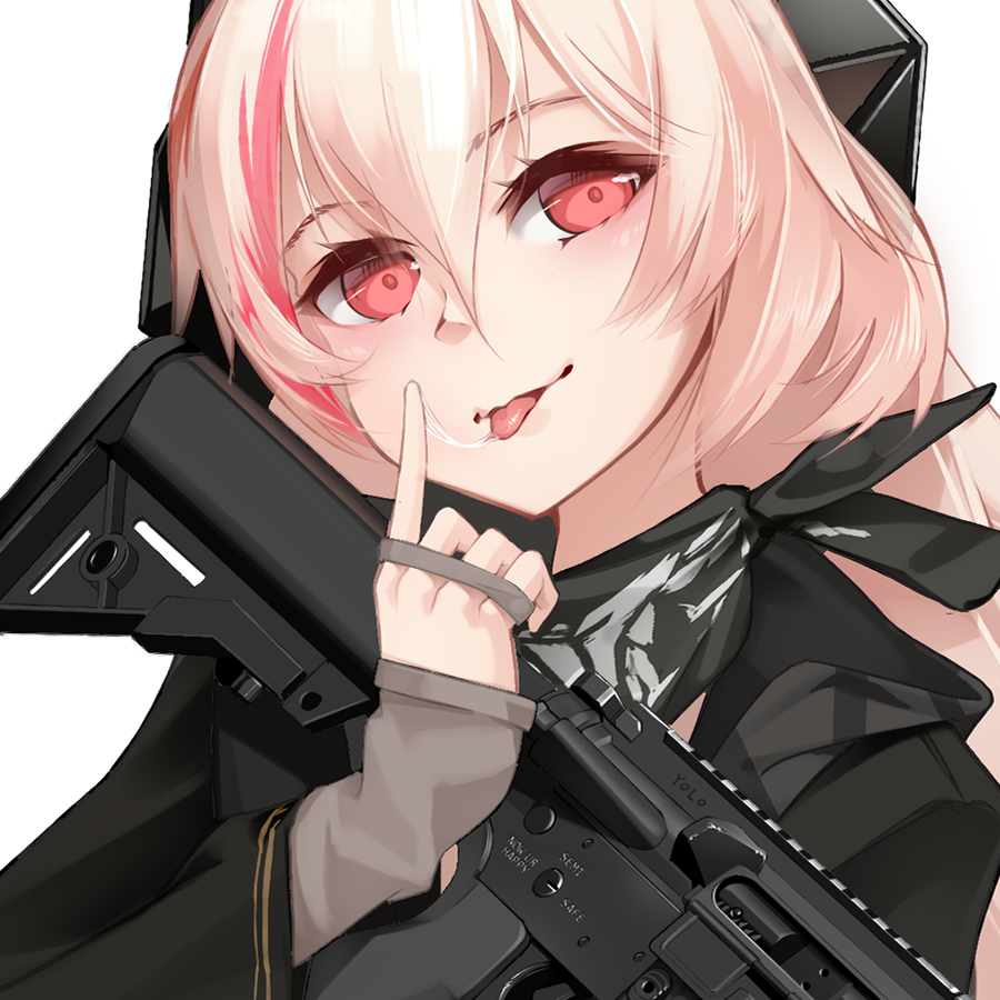 1girl, assault_rifle, bandana, girls_frontline, gun, hair_between_eyes, m4_sopmod_ii, m4_sopmod_ii_(girls_frontline)