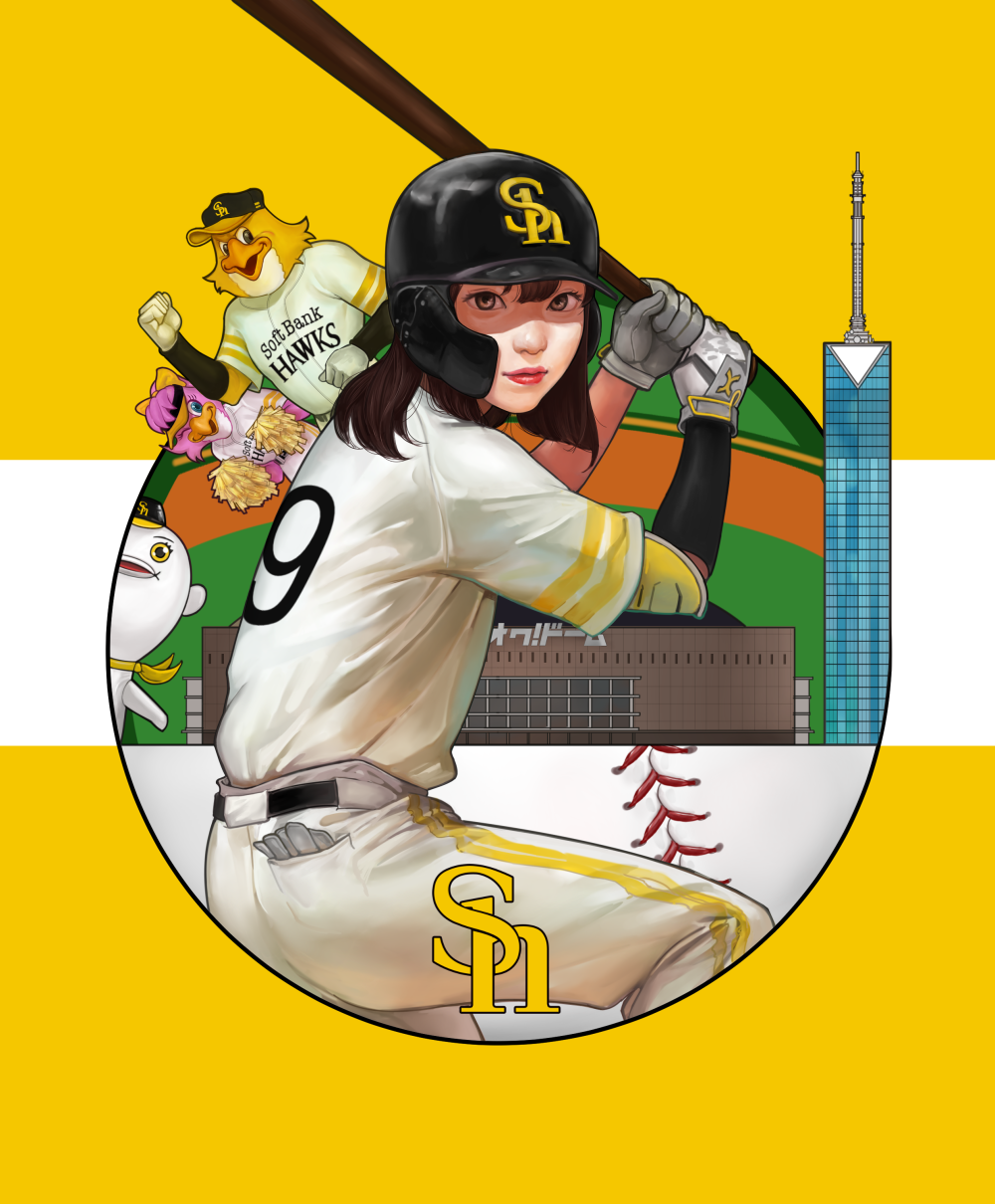 1girl, answer_is_(kazunoko), baseball, baseball_bat, baseball_cap, baseball_helmet, baseball_uniform, bird