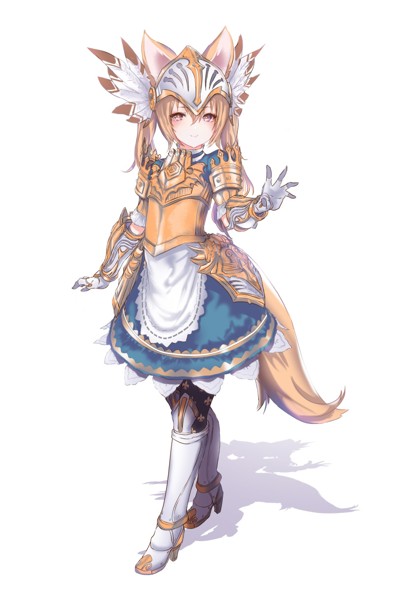 1girl, absurdres, animal_ear_fluff, animal_ears, blue_eyes, elin_(tera), fox_ears, fox_girl
