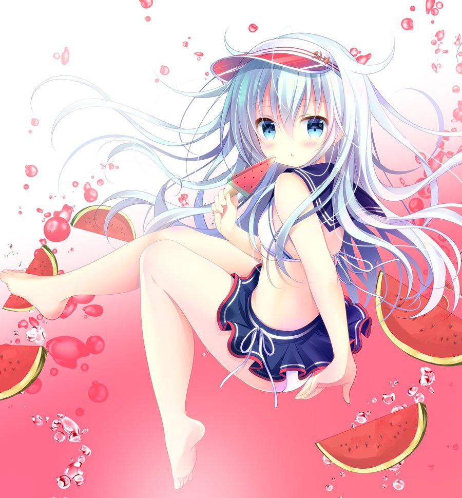 1girl, bangs, bare_arms, bare_legs, bare_shoulders, barefoot, bikini, bikini_skirt
