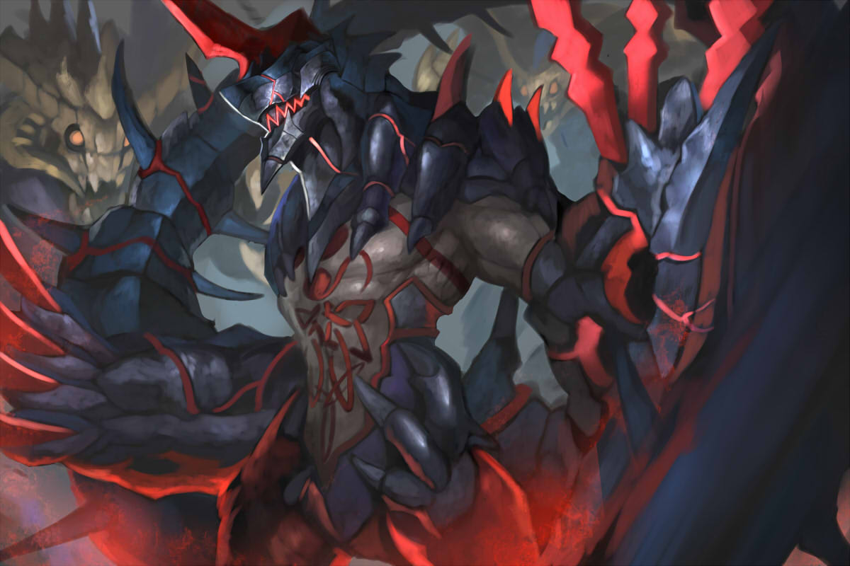 1boy, armor, bare_chest, black_armor, chest_tattoo, claws, cowboy_shot, cu_chulainn_alter_(fate/grand_order)