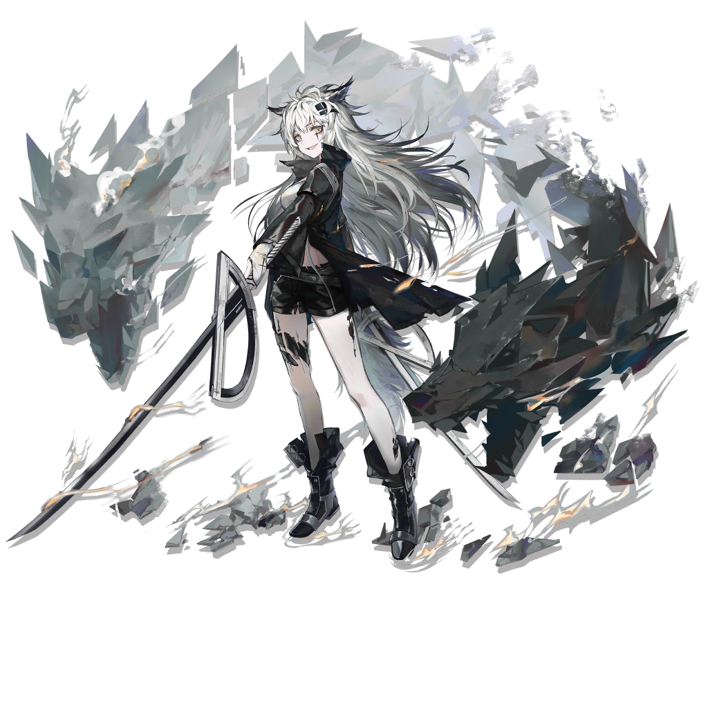 1girl, :d, animal_ear_fluff, animal_ears, ankle_boots, arknights, bangs, black_coat