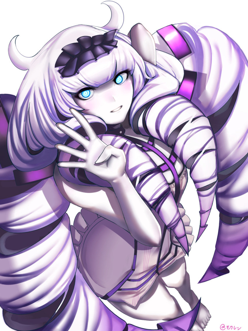 ahoge, bangs, blue_eyes, blunt_bangs, breasts, canal_hime, dress, drill_hair