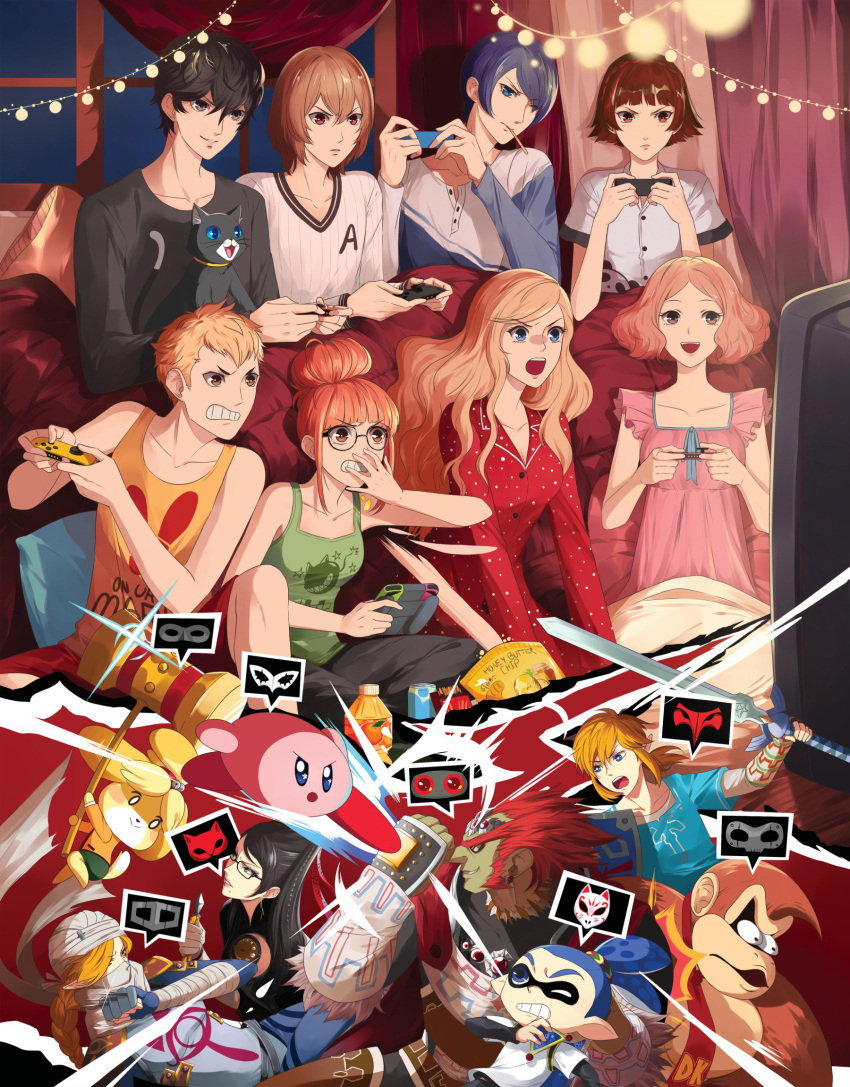 6+boys, 6+girls, amamiya_ren, amulet, animal, animal_crossing, animal_crossing:_new_leaf, animal_ears